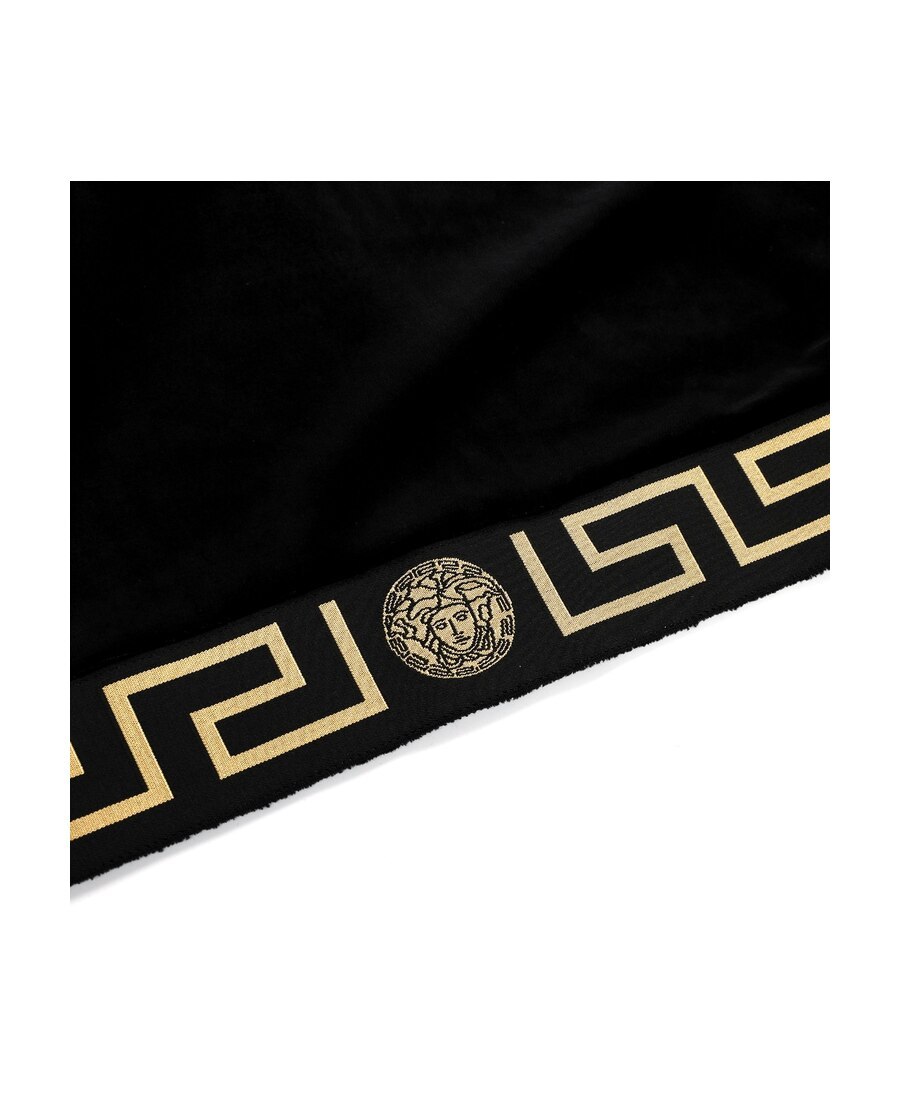 Versace Greco Velvet Casual Jacket In Black
