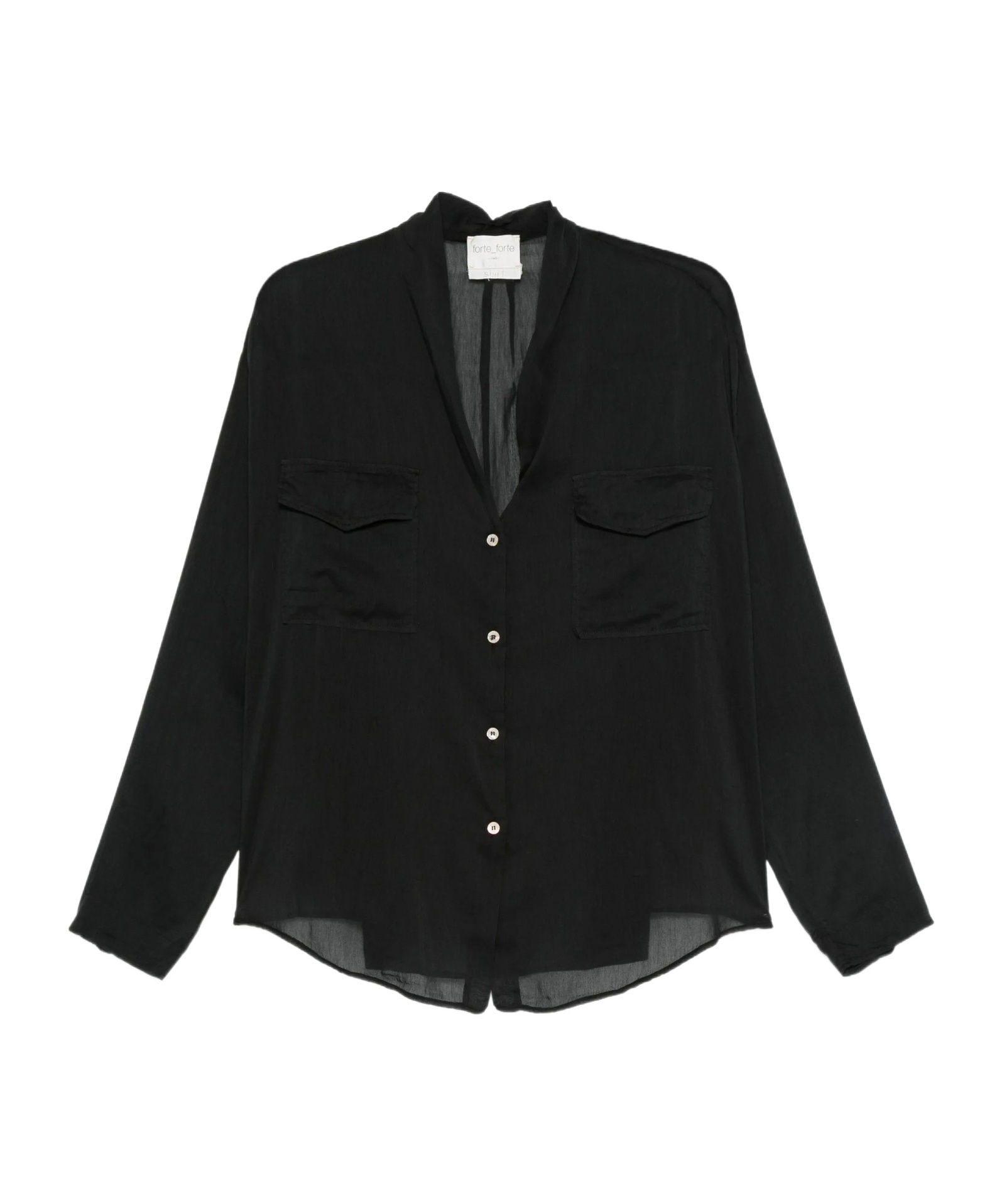 Forte Forte Button-fastening Pocket Shirt In Black