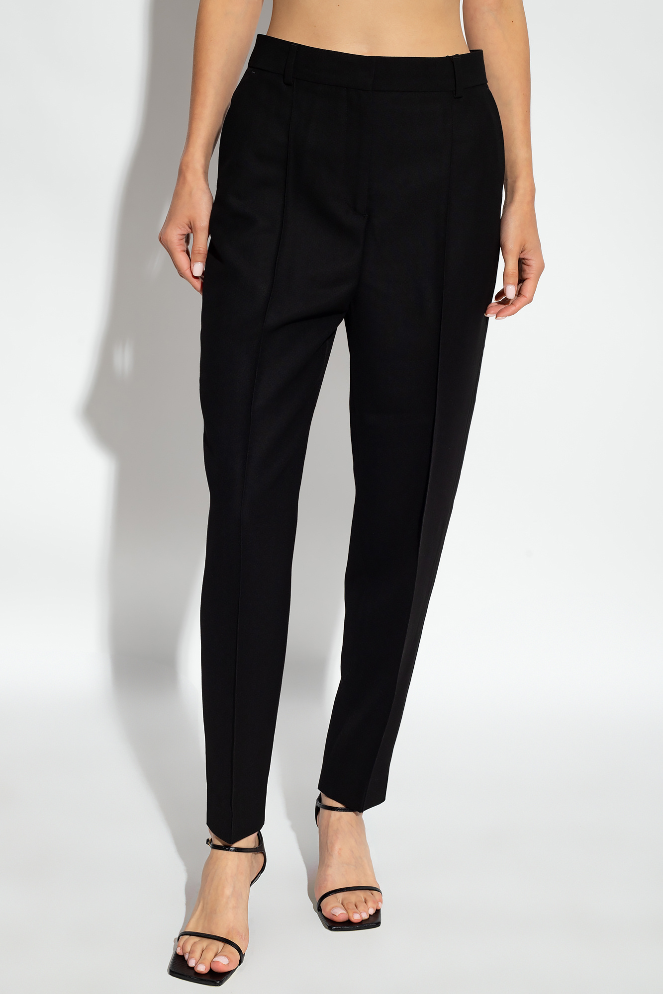 Totême High-waist Tapered Trousers In Black