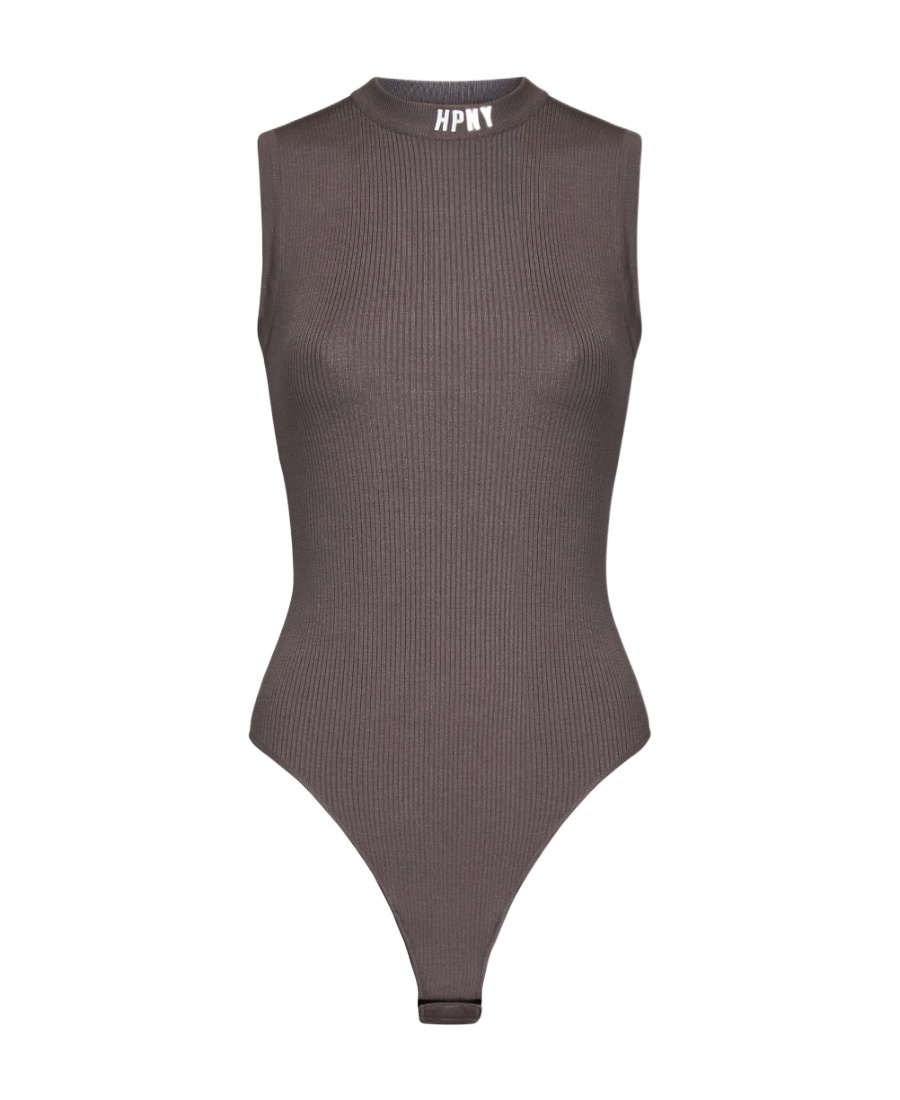 Heron Preston Logo-embroidered Bodysuit In Gray