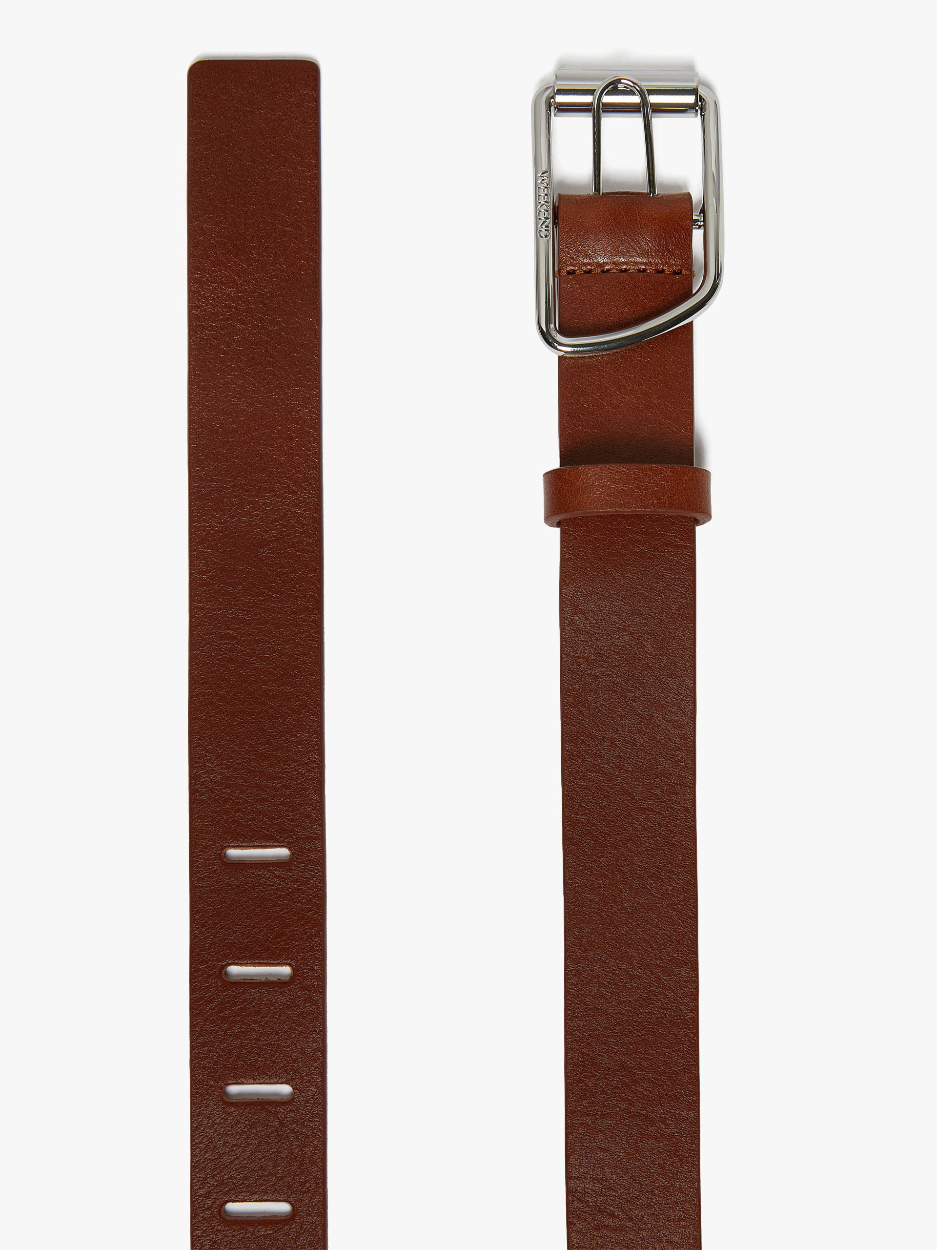 Weekend Max Mara Logo Carved Belt In Brown