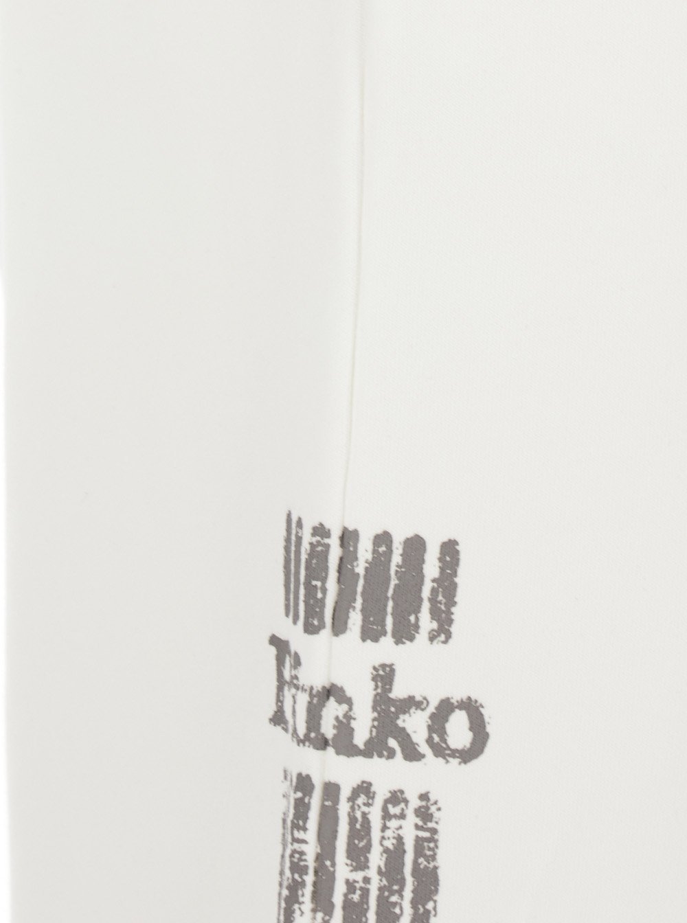 Pinko 'plumcake' White Pants With Elastic Drawstring Waist And Side Print In White
