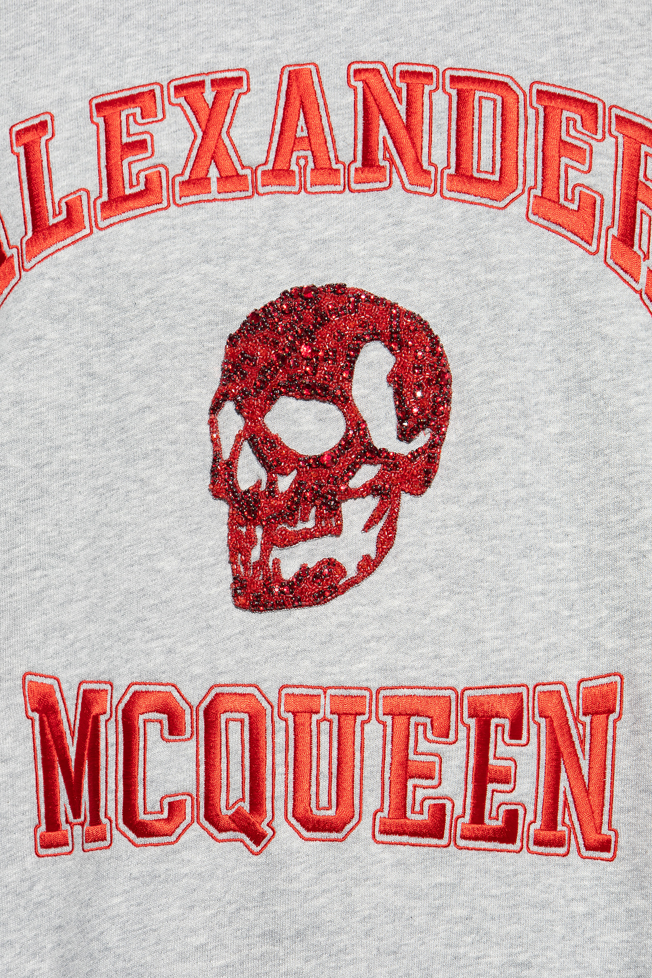 Shop Alexander Mcqueen Logo-embroidered Cotton Hoodie In White