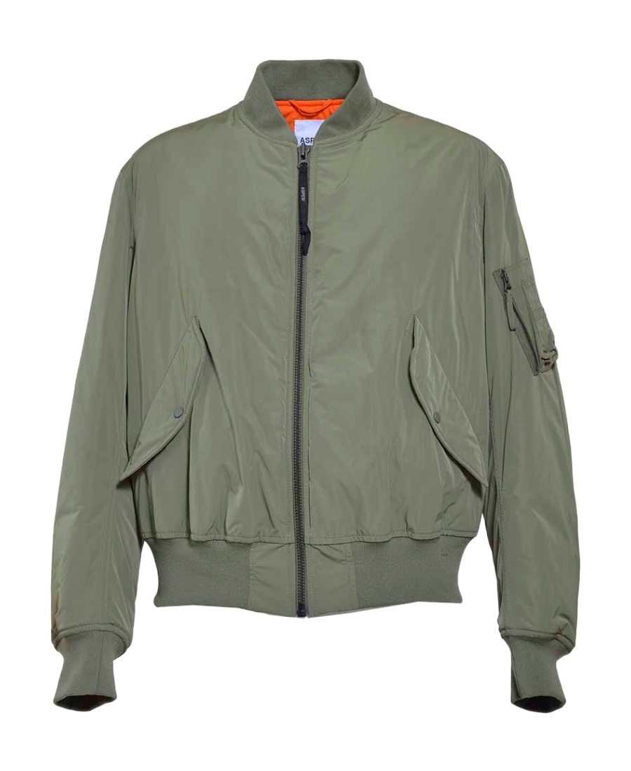 ASPESI LOGO-PRINT BOMBER JACKET