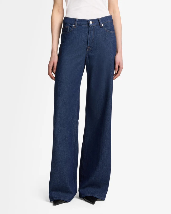 Shop 7 For All Mankind High-waisted Wide-leg Jeans
