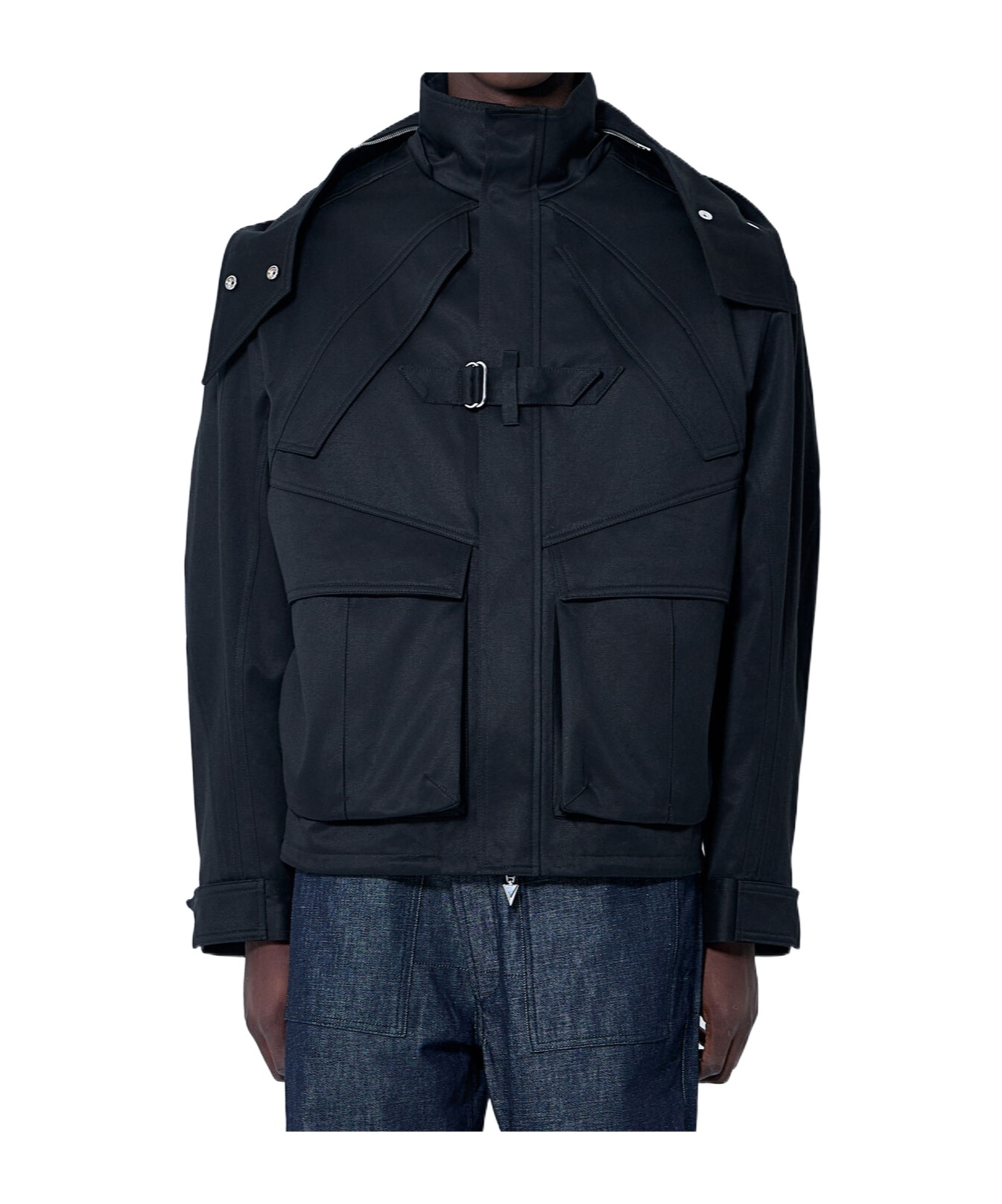 Mugler Men Heavy-duty Cotton Jacket In Black