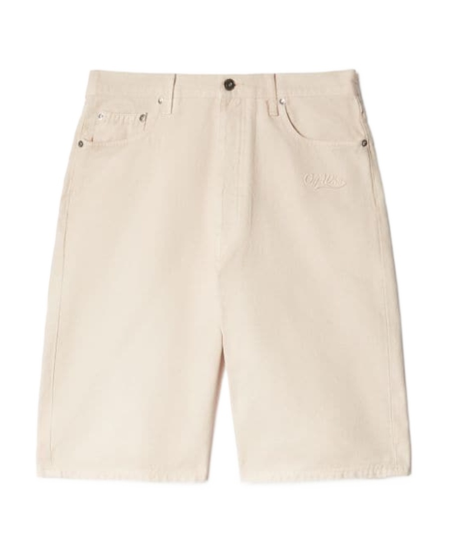Off-white Wave Off Canvas Shorts In Nude