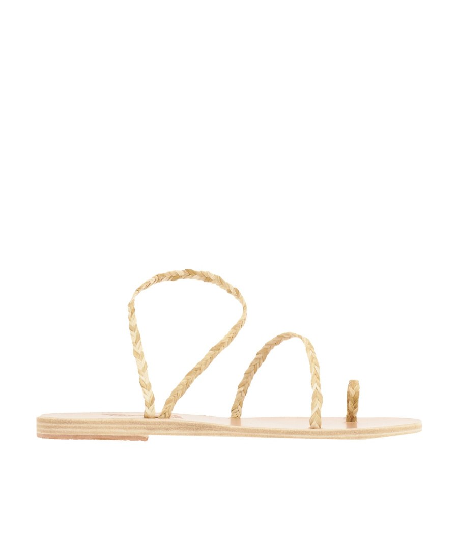Ancient Greek Sandals Logo Flat Sandals In Nude