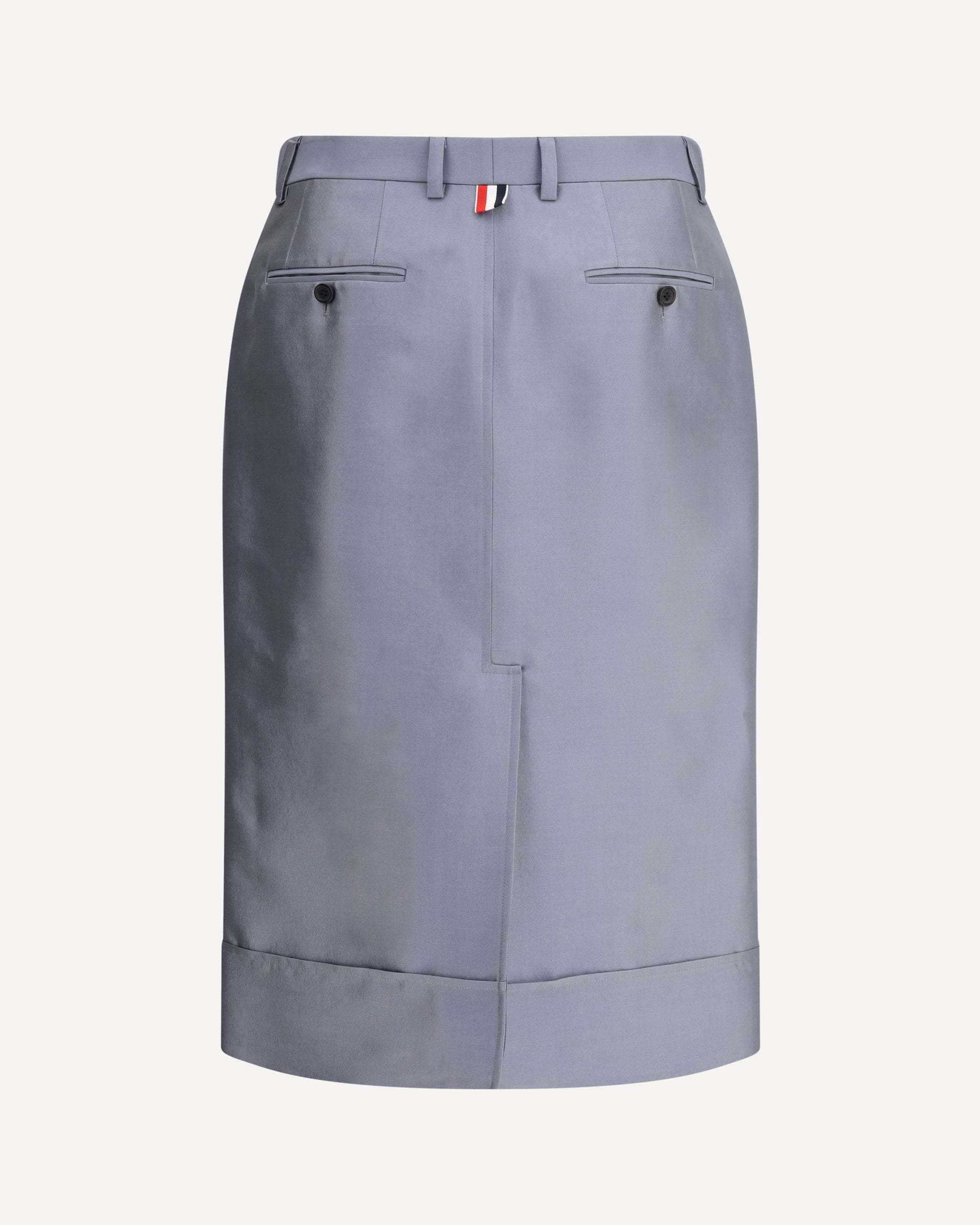 Thom Browne Tailored Midi Skirt Back Slit