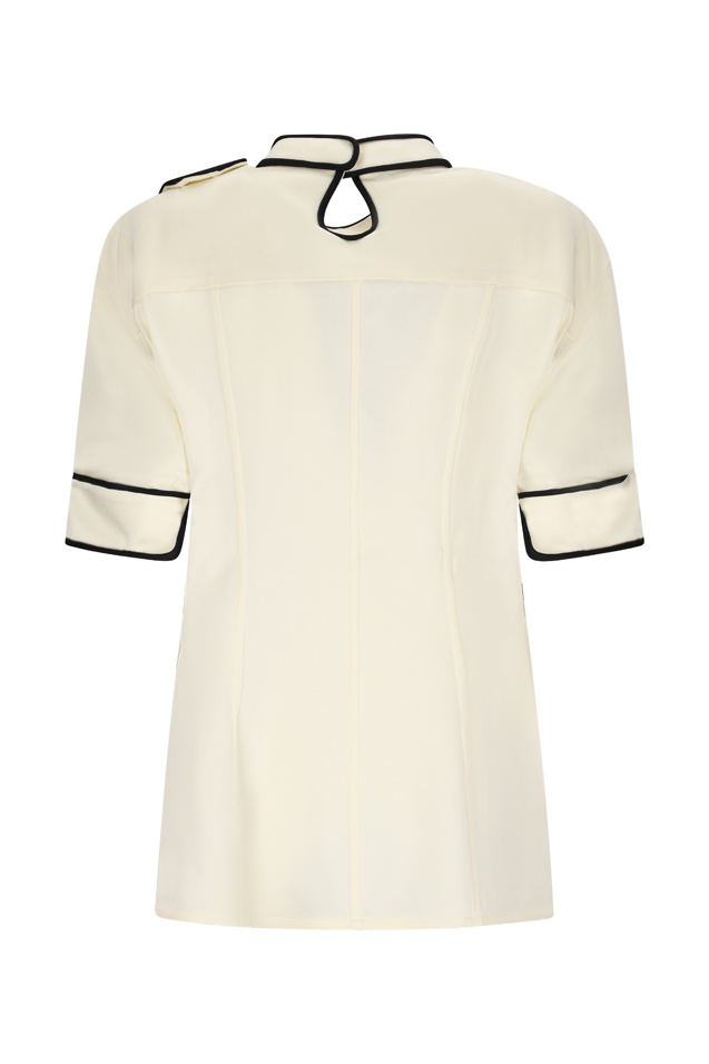 Jil Sander Swirl Embroidered Fitted Shirt In White