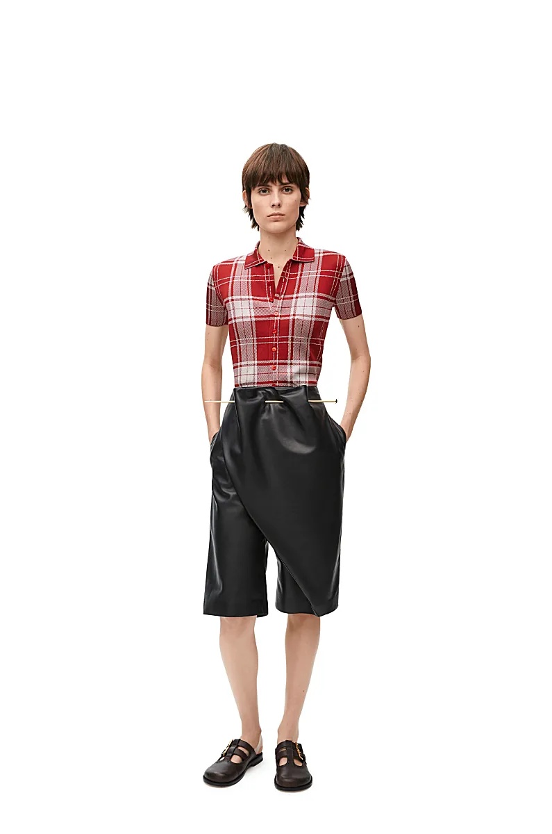 Loewe Silk-blend Polo Shirt In Pink