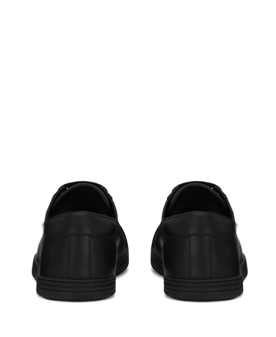 Dolce & Gabbana Low Sneakers In Black Leather In Black
