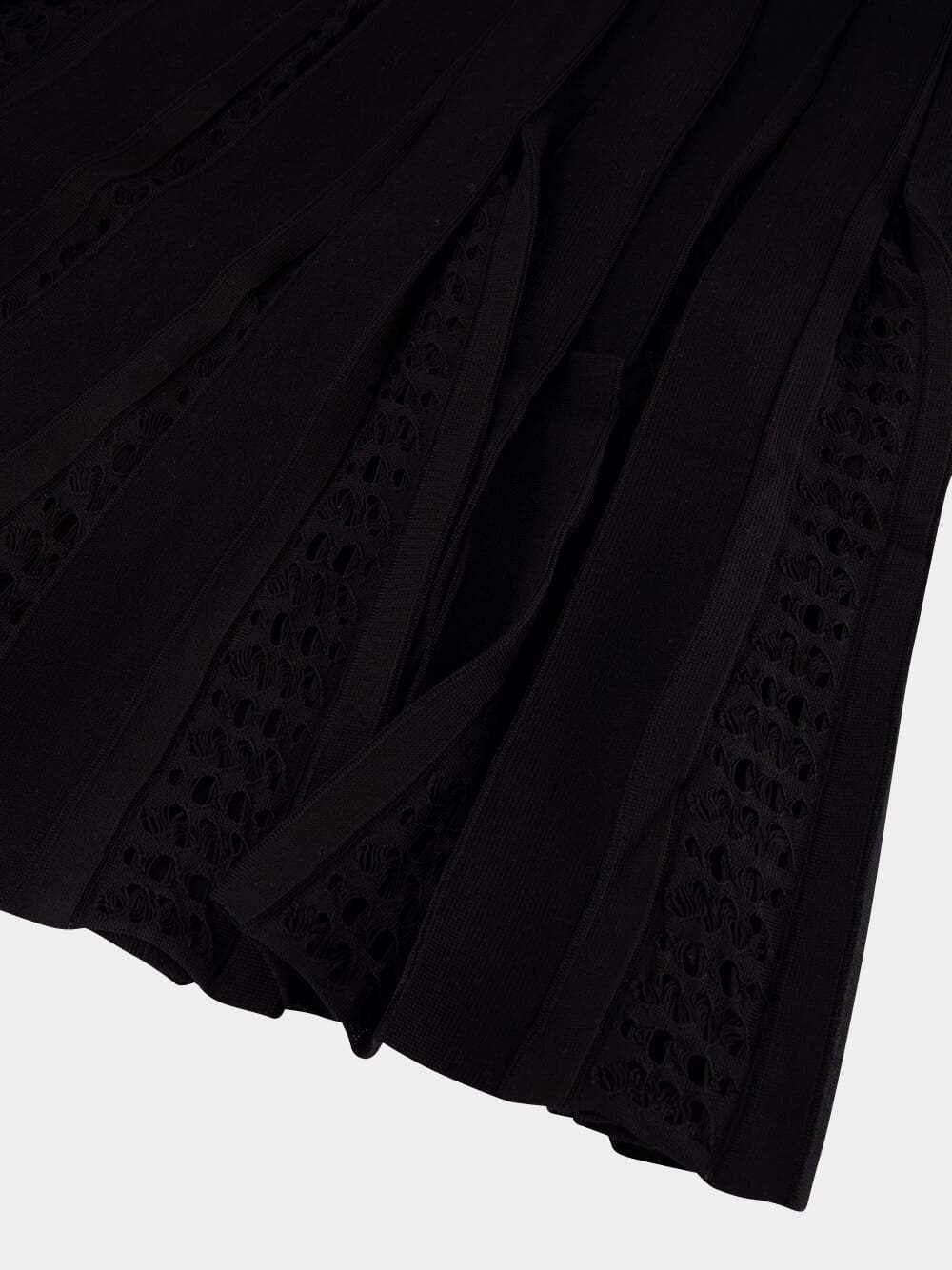 Gabriela Hearst Kurt Pleated Knit Dress In Black Merino Wool In Black