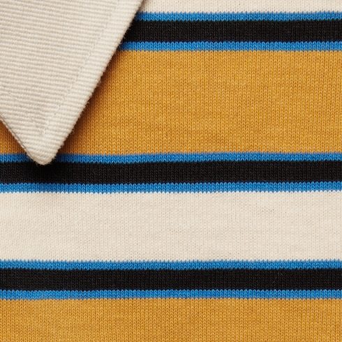 Gucci Cotton Polo Shirt With Striped Motif In Multi