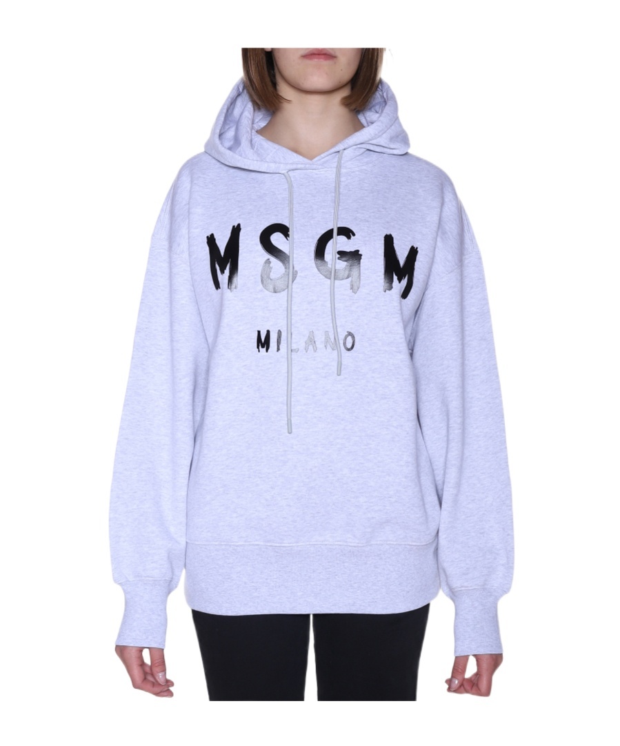 Msgm Logo Sweater In Blue