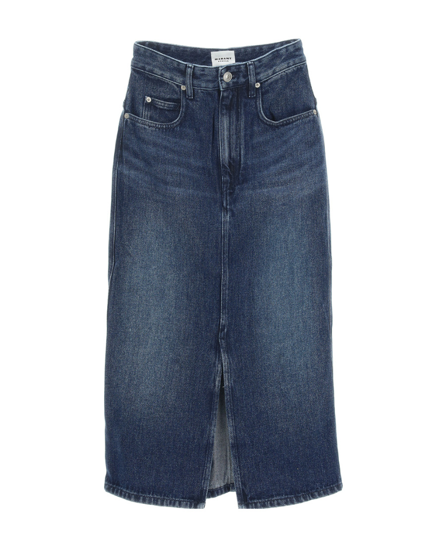 Isabel Marant Étoile Tilauria High-waist Denim Skirt In Blue