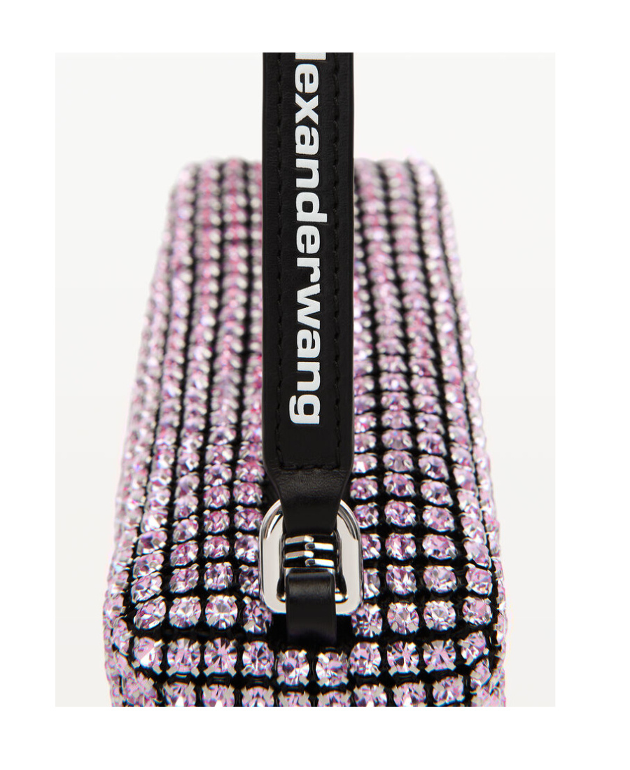Alexander Wang Heiress Crystal-embellished Mini Bag In Purple