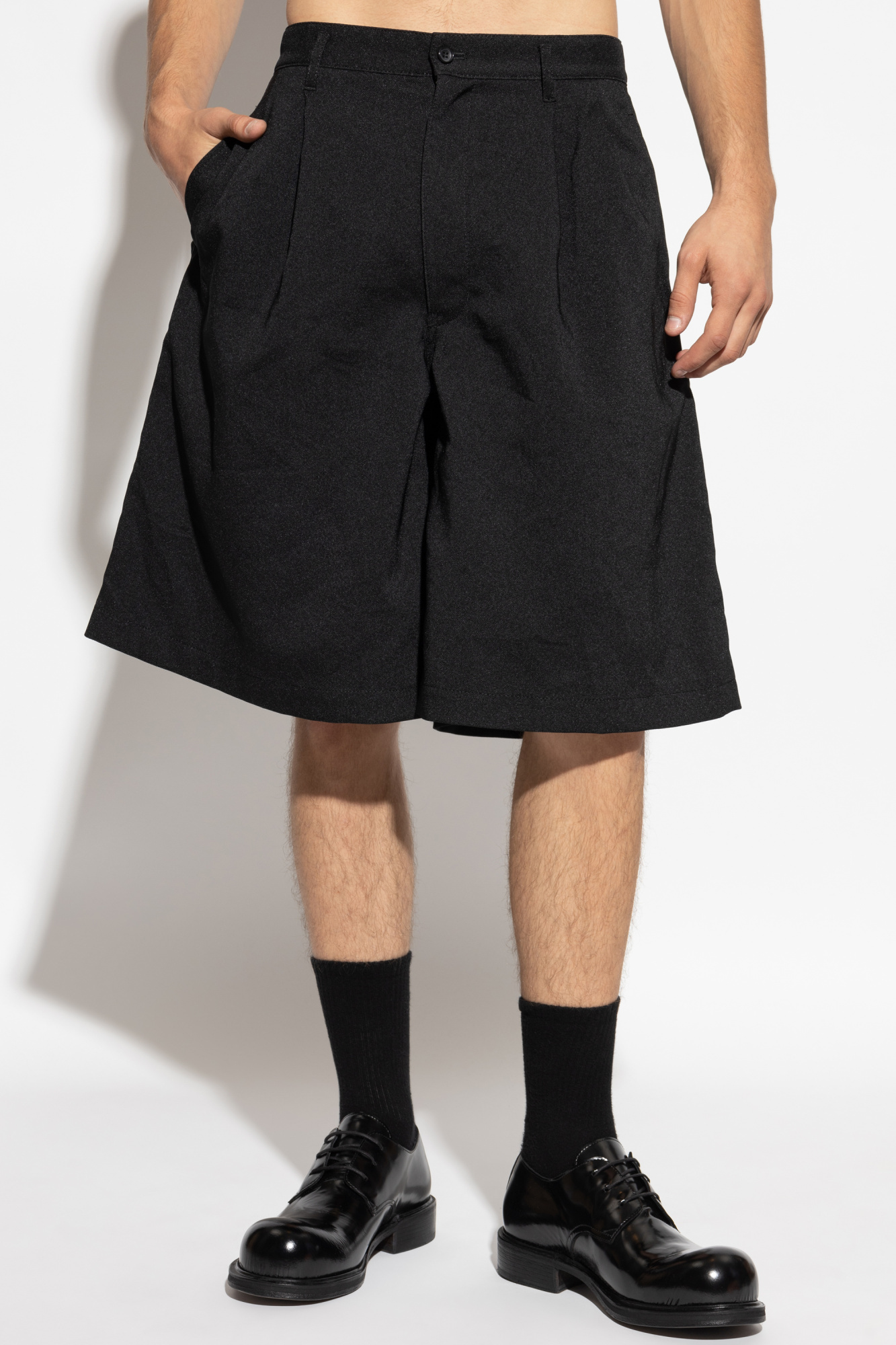 Comme Des Garçons Wide-leg Shorts In Black