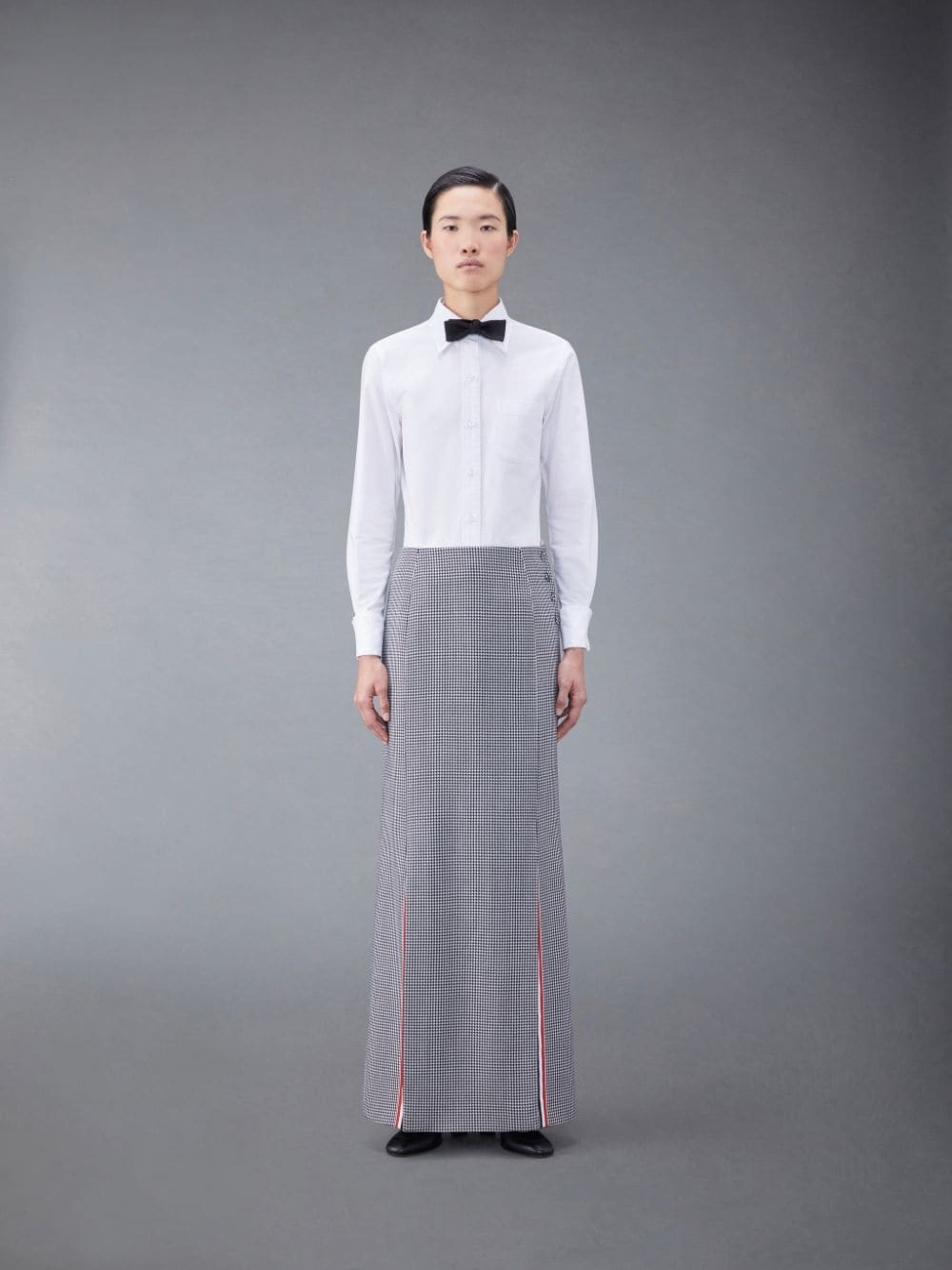 Thom Browne Logo-patch Buttoned Shirt In White