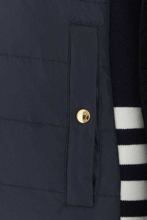 Thom Browne Quilted Puffer Jacket With 4-bar Insert In Black