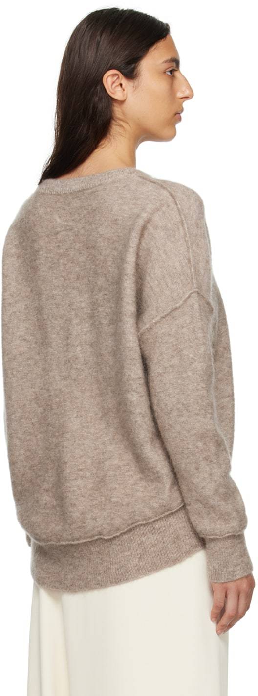 By Malene Birger Round Neck Long-sleeved Sweater In Nude