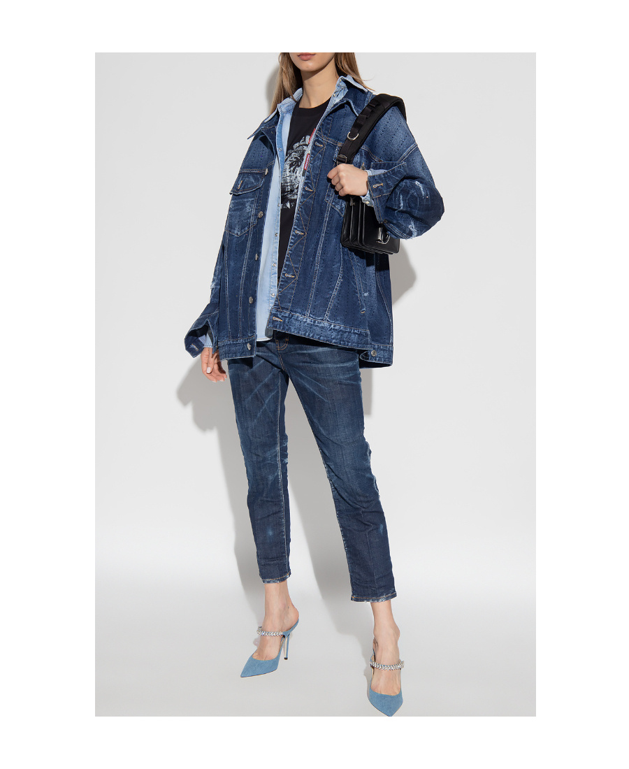 Dsquared2 Skater Mid-rise Slim Jeans In Blue