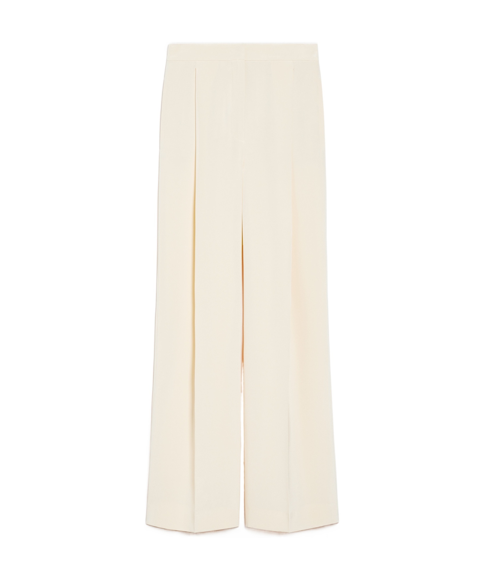 Max Mara Crepe Trousers In White