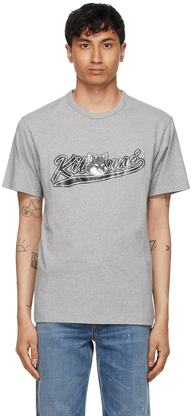 Maison Kitsuné Logo Printed T-shirt In White