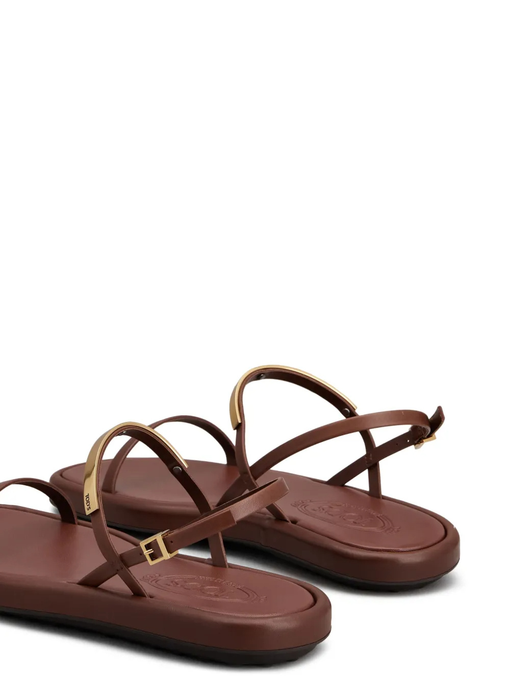 Tod's Leather Sandal In Brown