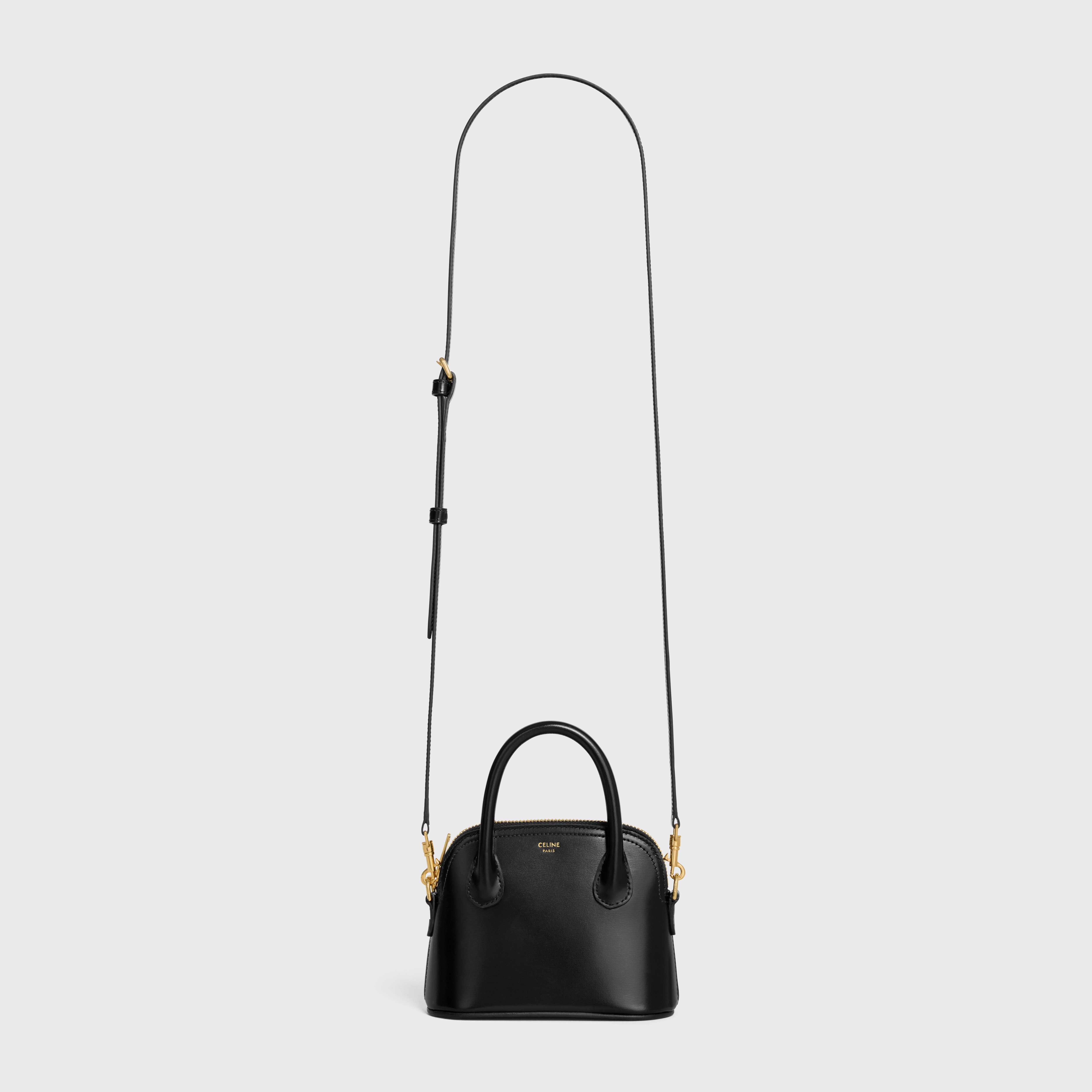 Celine Mini Honorine In Shiny Calfskin In Black