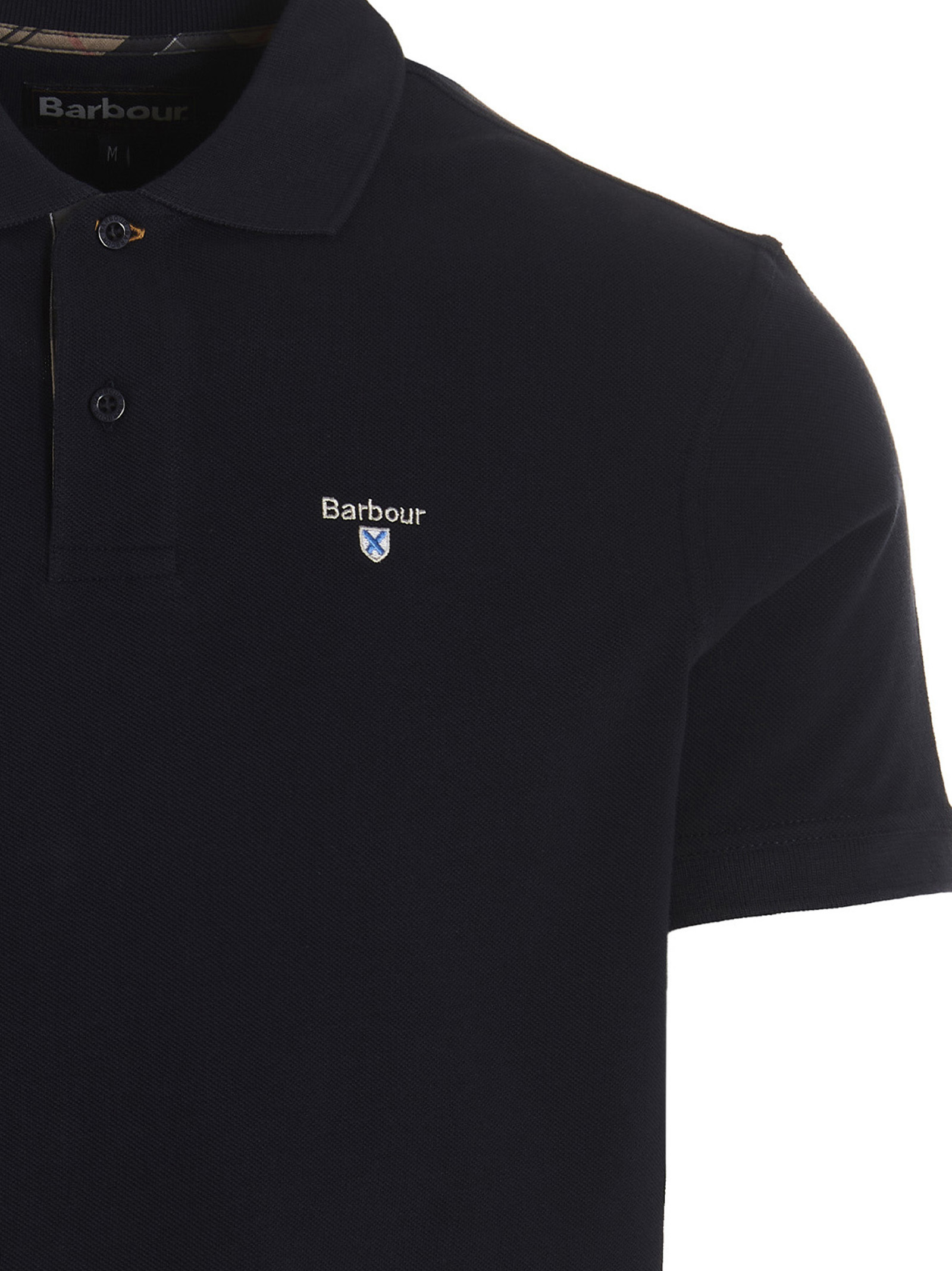 Shop Barbour Short-sleeved Polo Shirt In Black