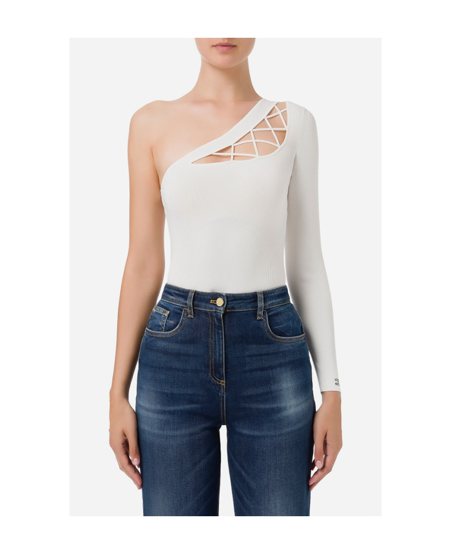 ELISABETTA FRANCHI ONE-SHOULDER TOP