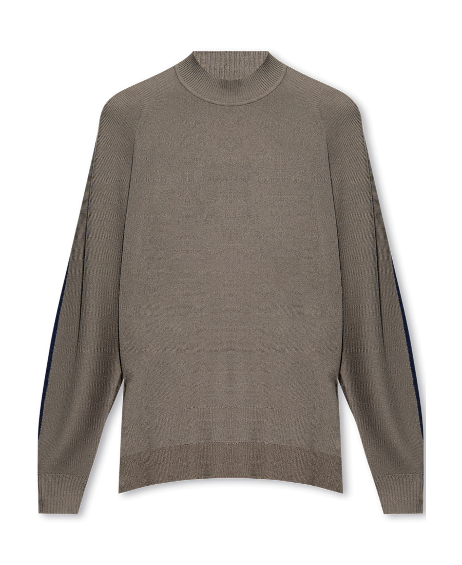 Issey Miyake Crew-neck Wool Jumper In Green