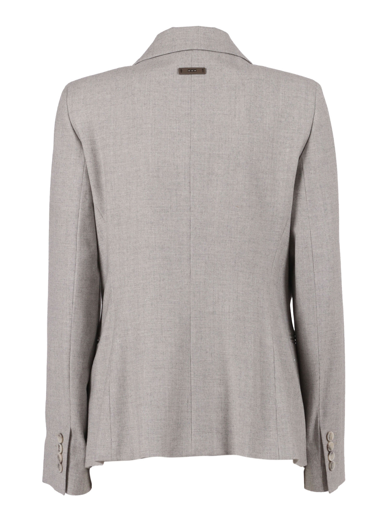 Peserico Double-breasted Tailored Jacket With Notched Lapel In Gray