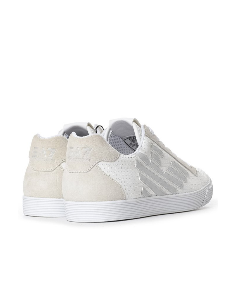Ea7 Logo Details Casual Sports Shoes In White