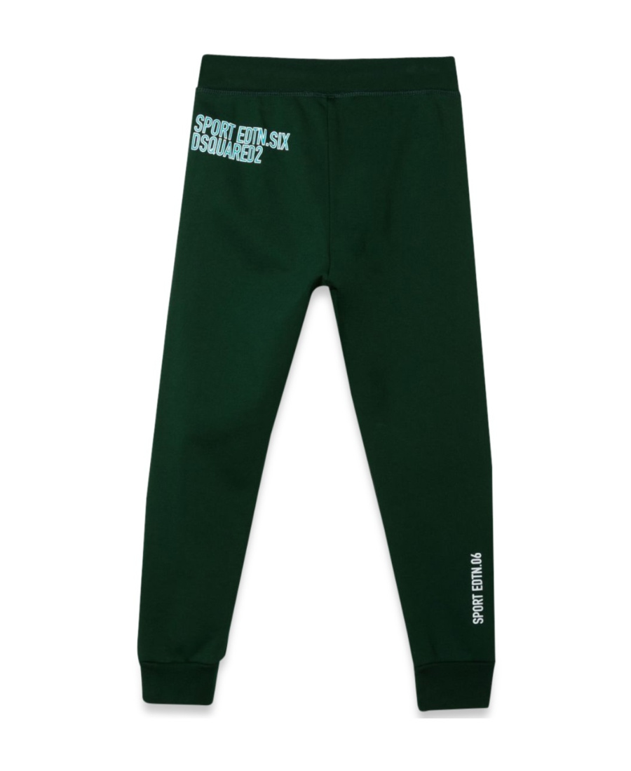 DSQUARED2 DЅQUARED2 KIDS LEAF PRINTED DRAWSTRING PANTS