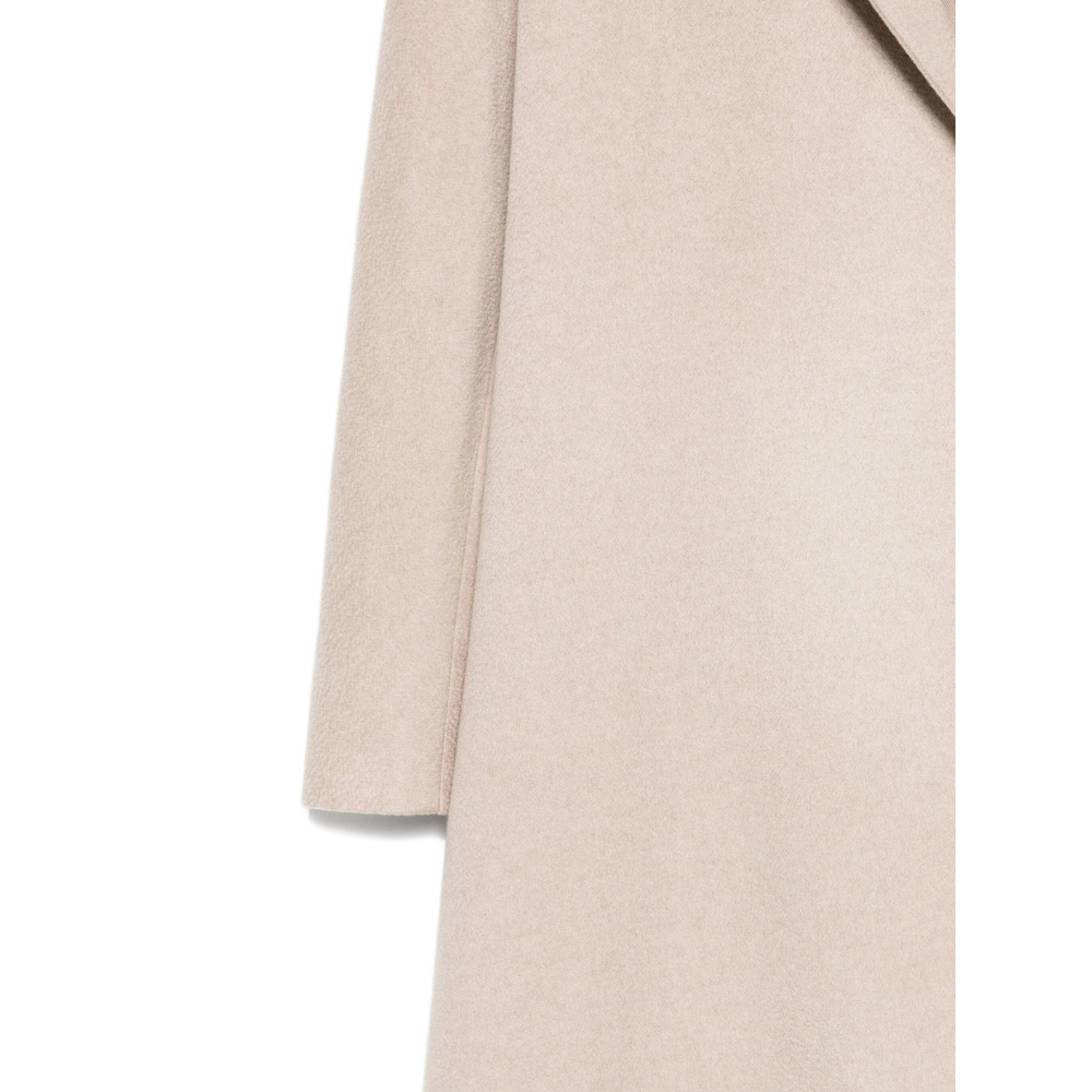 Max Mara Hooded Belted Coat In Neutral
