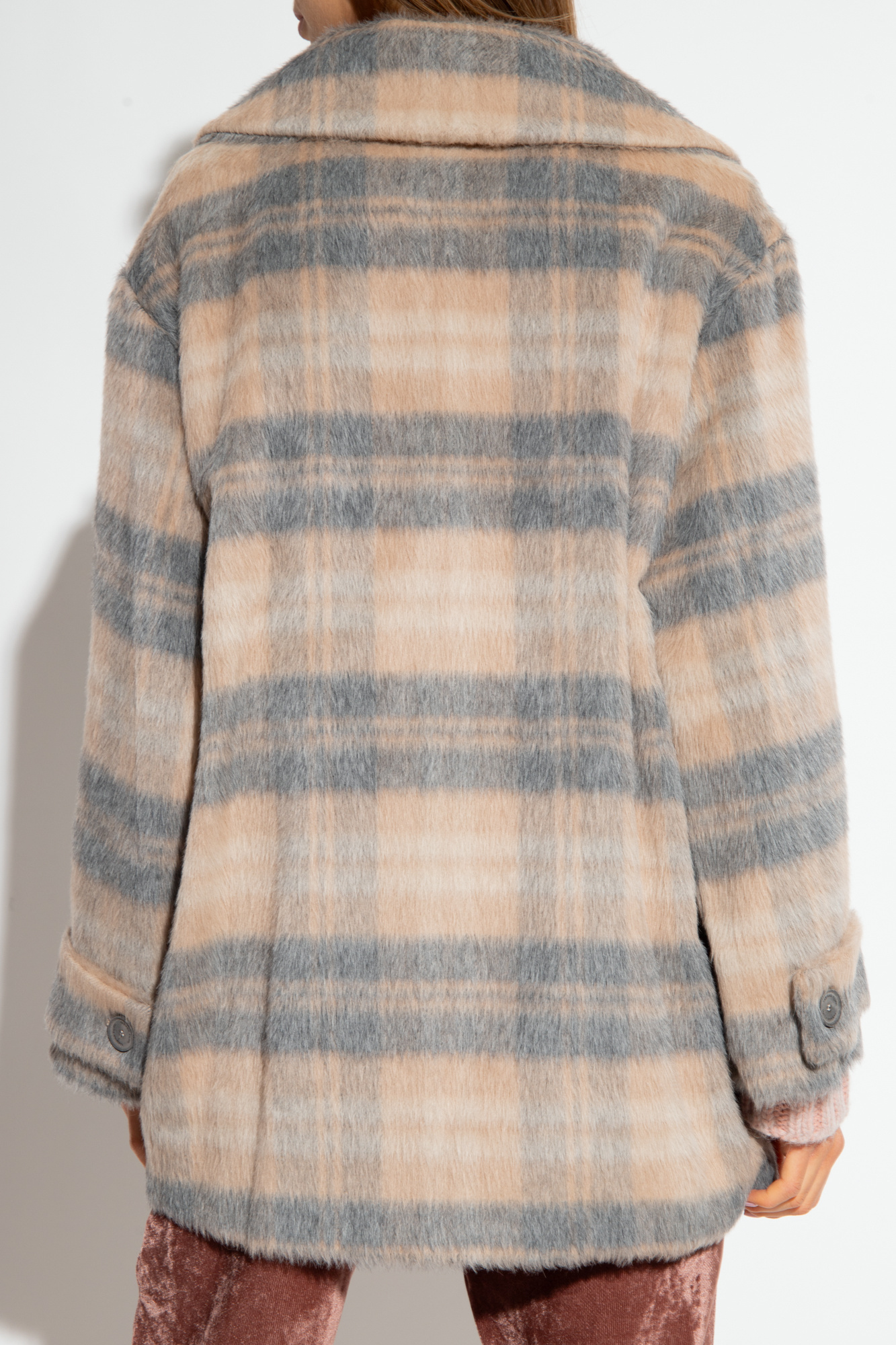 Fabiana Filippi Long-sleeved Coat In Nude