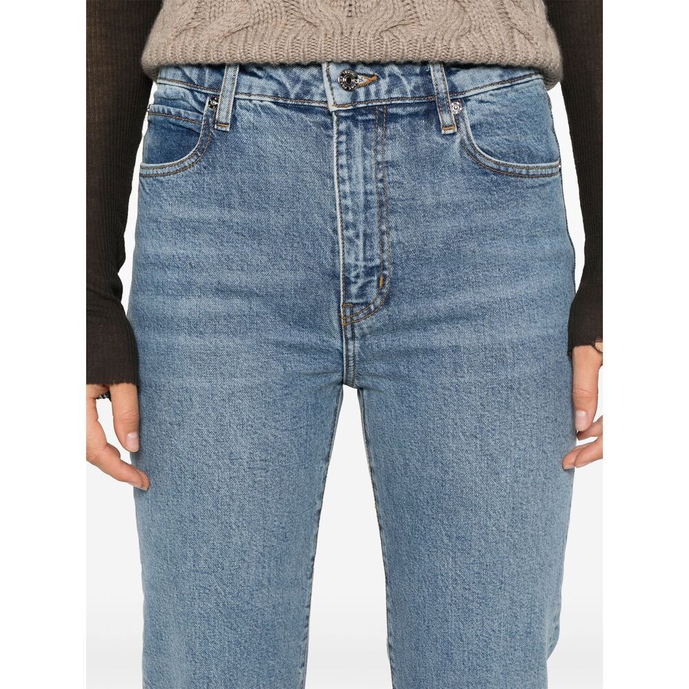 Shop Frame Belt-loop Jeans In Gray