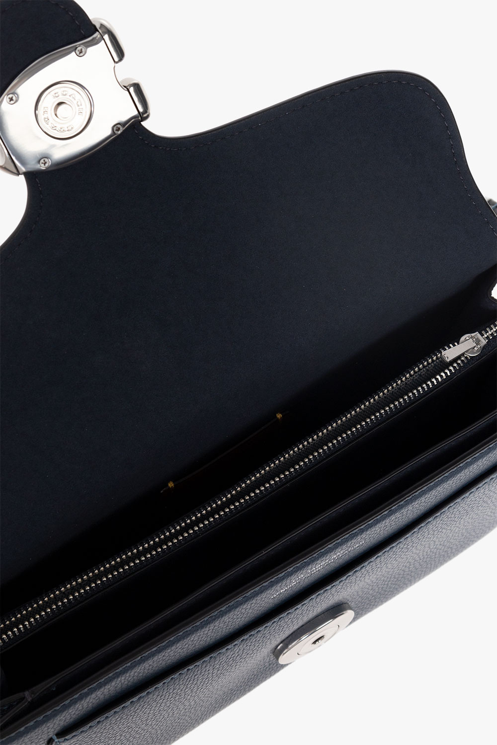 Coach Tabby Leather Satchel Bag In Black