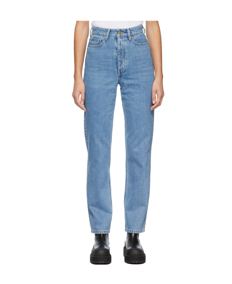 By Malene Birger Logo Jeans In Blue