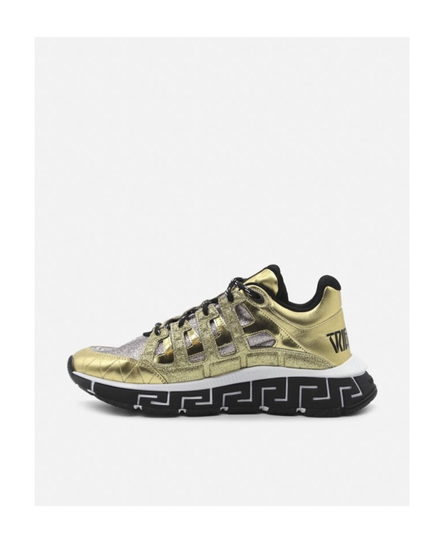 Versace Trigreca Panelled Cut-out Sneakers