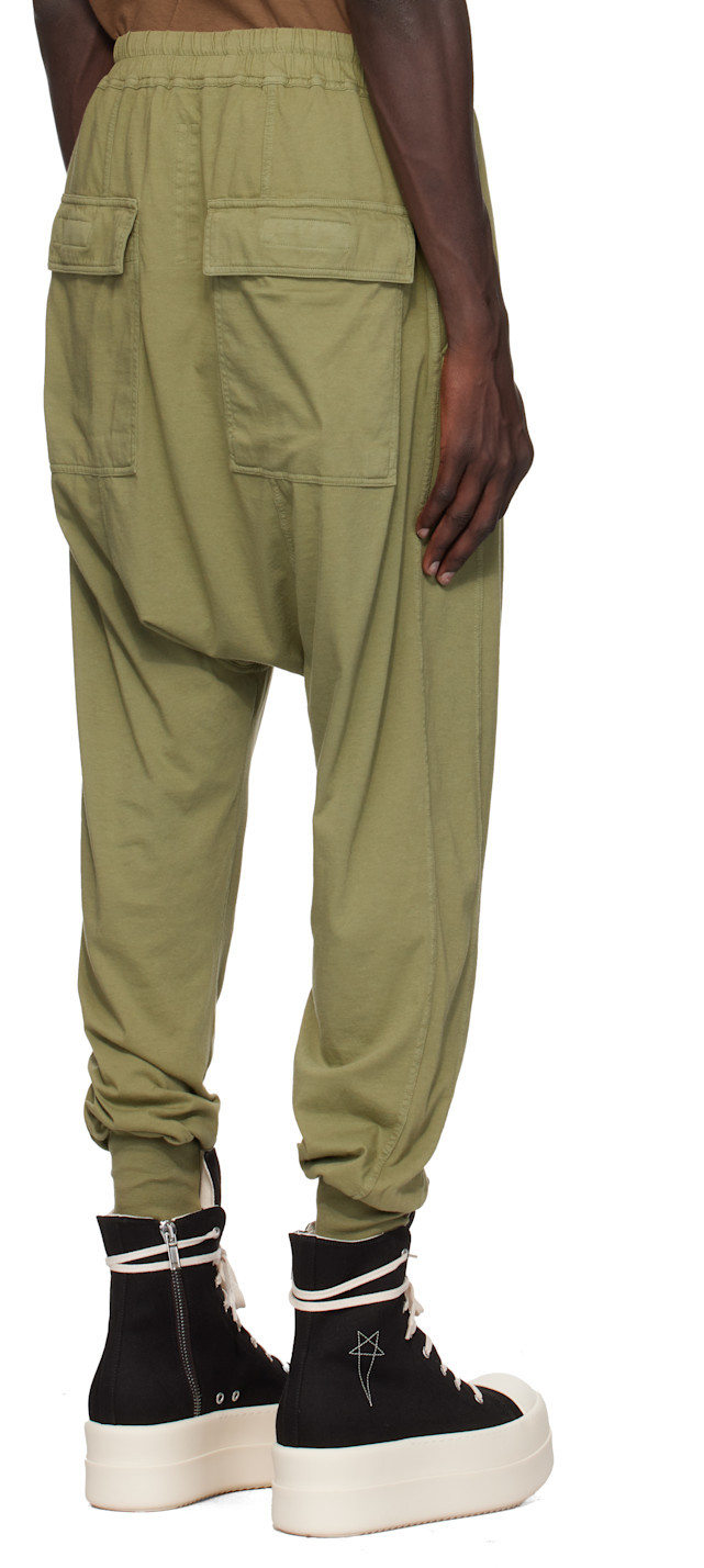 Rick Owens Drkshdw Drawstring Casual Pants In Green