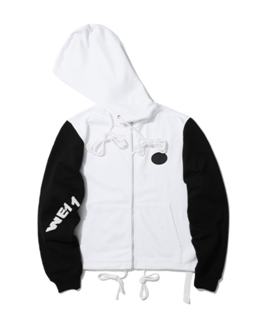 We11 Done Logo Hooded Casual Jacket In White