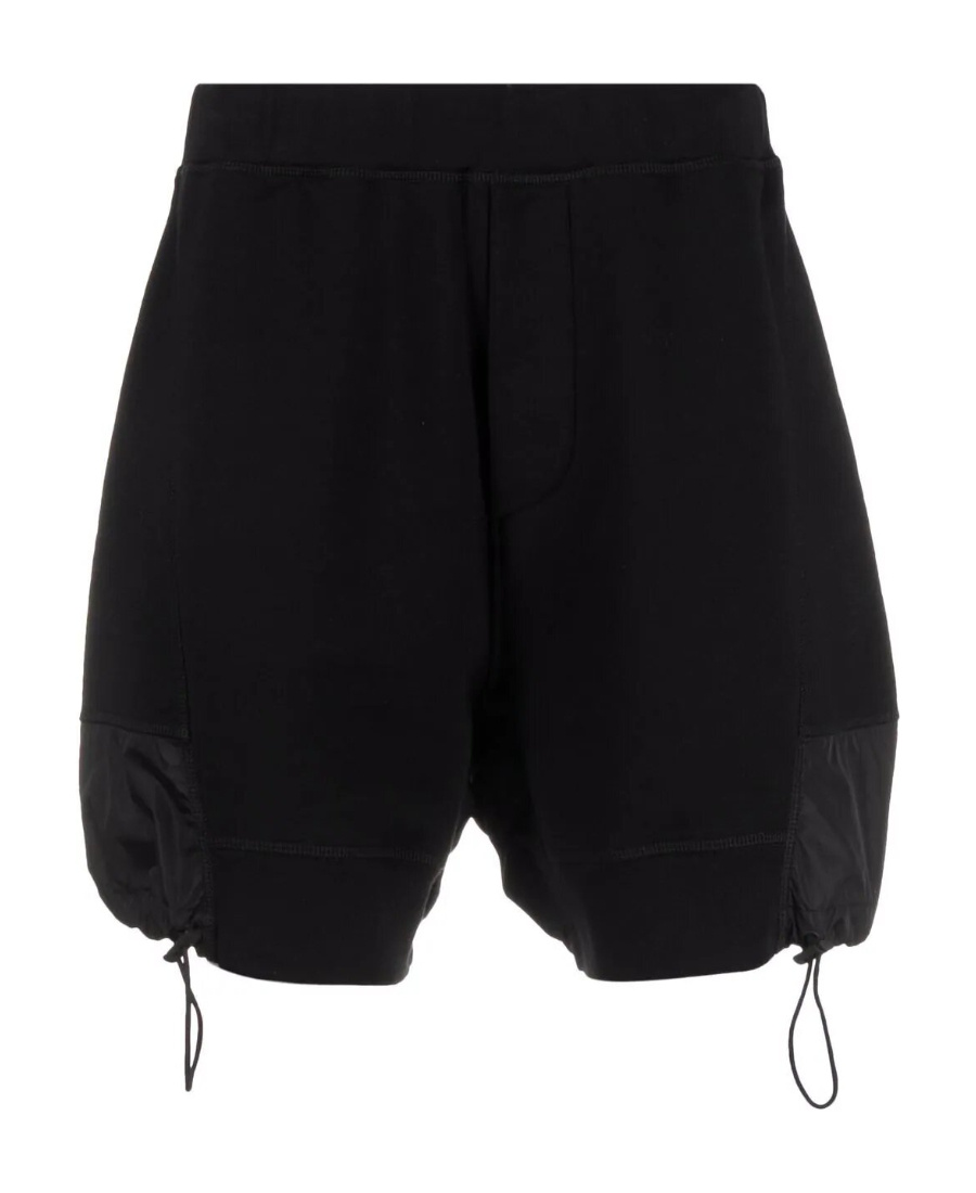 Dsquared2 Logo-print Drawstring-hem Shorts In Black