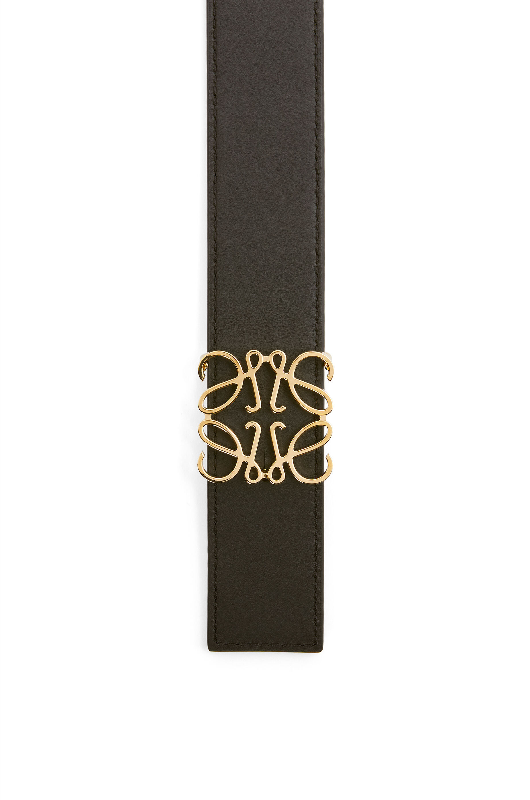 Loewe Logo Plaque Reversible Belt In Brown