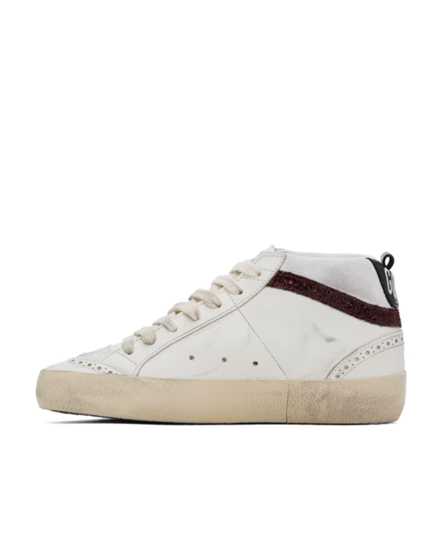 Golden Goose Star Patch Lace-up Sneakers In White