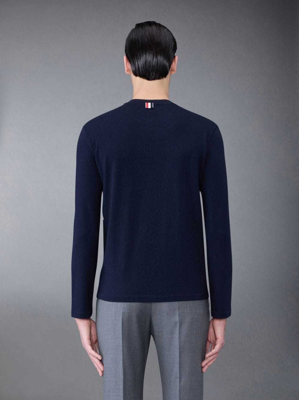 Thom Browne Oversized Cotton Long Sleeve T-shirt In Black