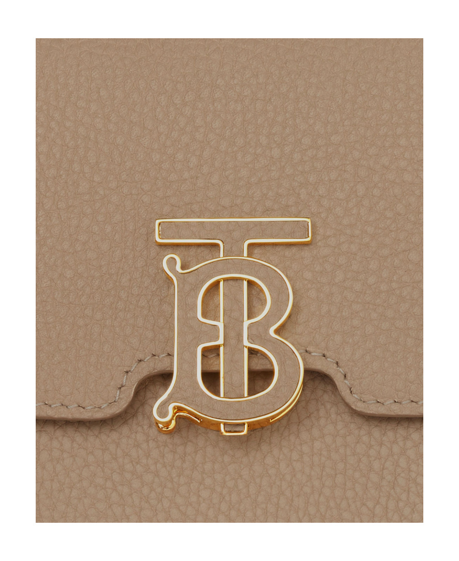 Burberry Logo-plaque Leather Shoulder Bag In Brown