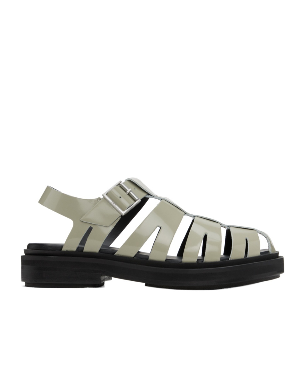 Ami Alexandre Mattiussi Anatomical Toe Hale-heeled Sandals In Black